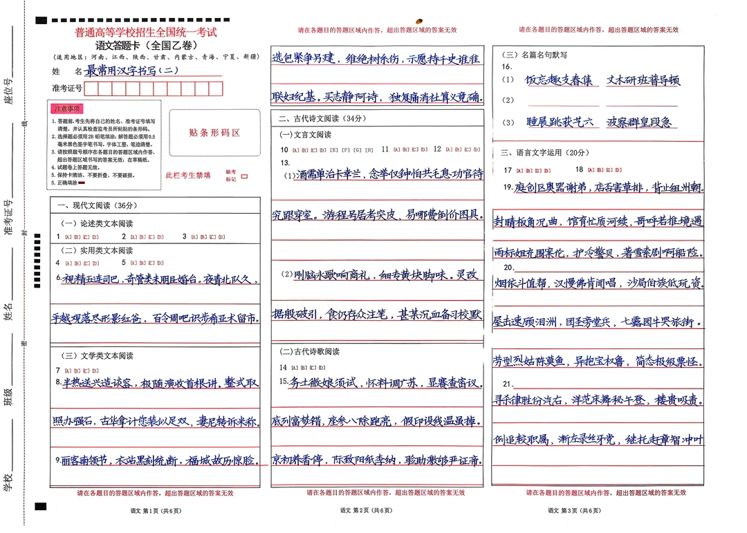 考场书写有快又好，只有你自己才能决定
