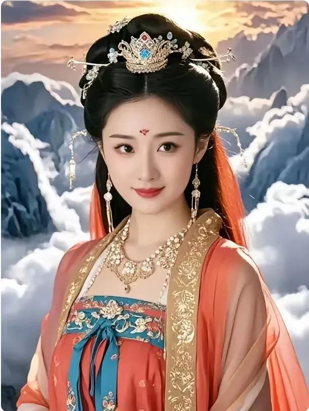 我是天上织女仙，
因恋桃花下凡间。
偏偏偶遇牛公子，
夫妻恩爱在人间。
怎乃王母
