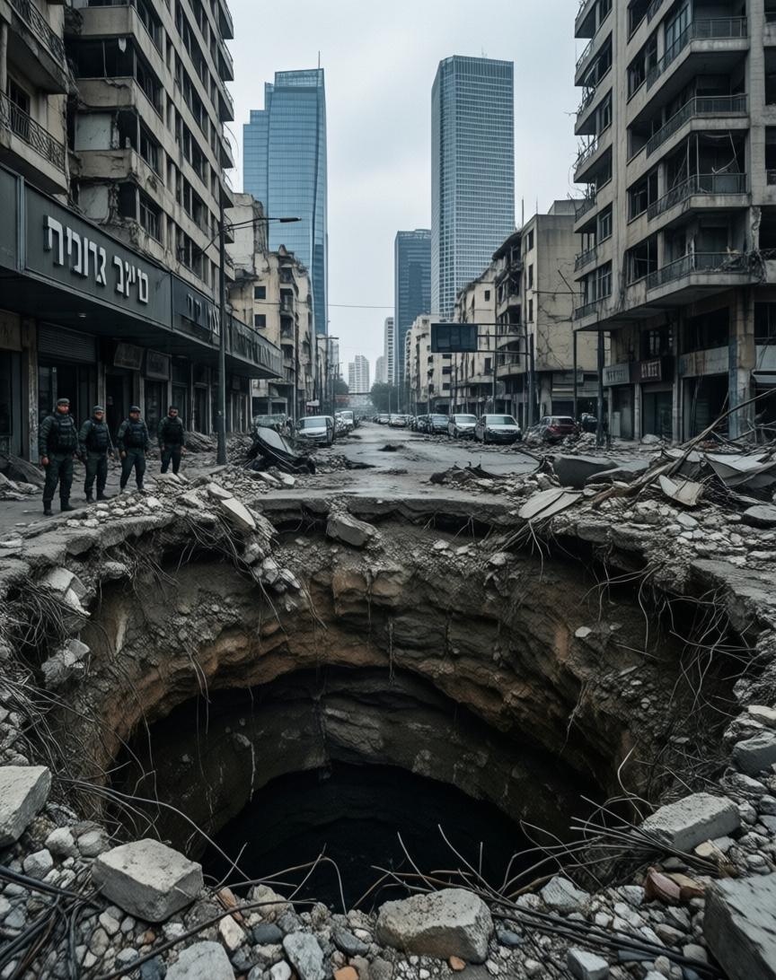 惨烈报复！伊朗导弹击穿特拉维夫，4地爆炸6伤，7米大坑震撼全城

据新华社耶路撒