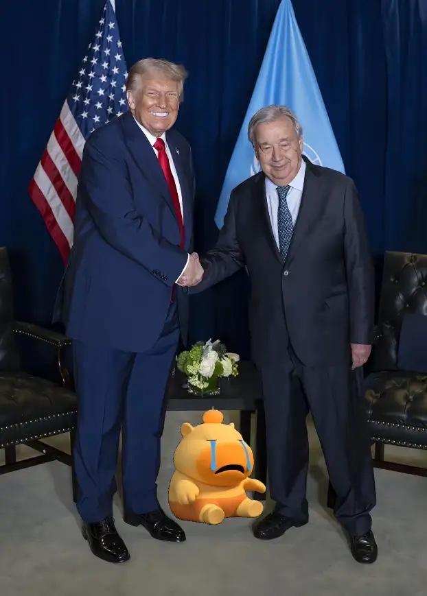 就在刚刚
白宫传来消息：特朗普今天会见联合国秘书长古特雷斯。
特朗普对古特雷斯说