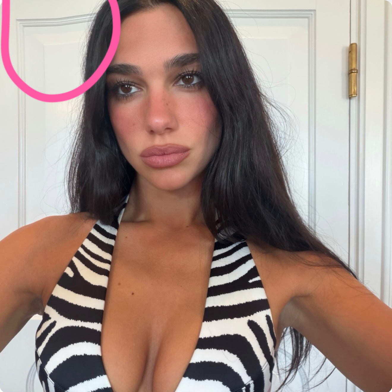 DuaLipa  笑得嘟嘟用美图秀秀被发现哈哈哈哈哈 