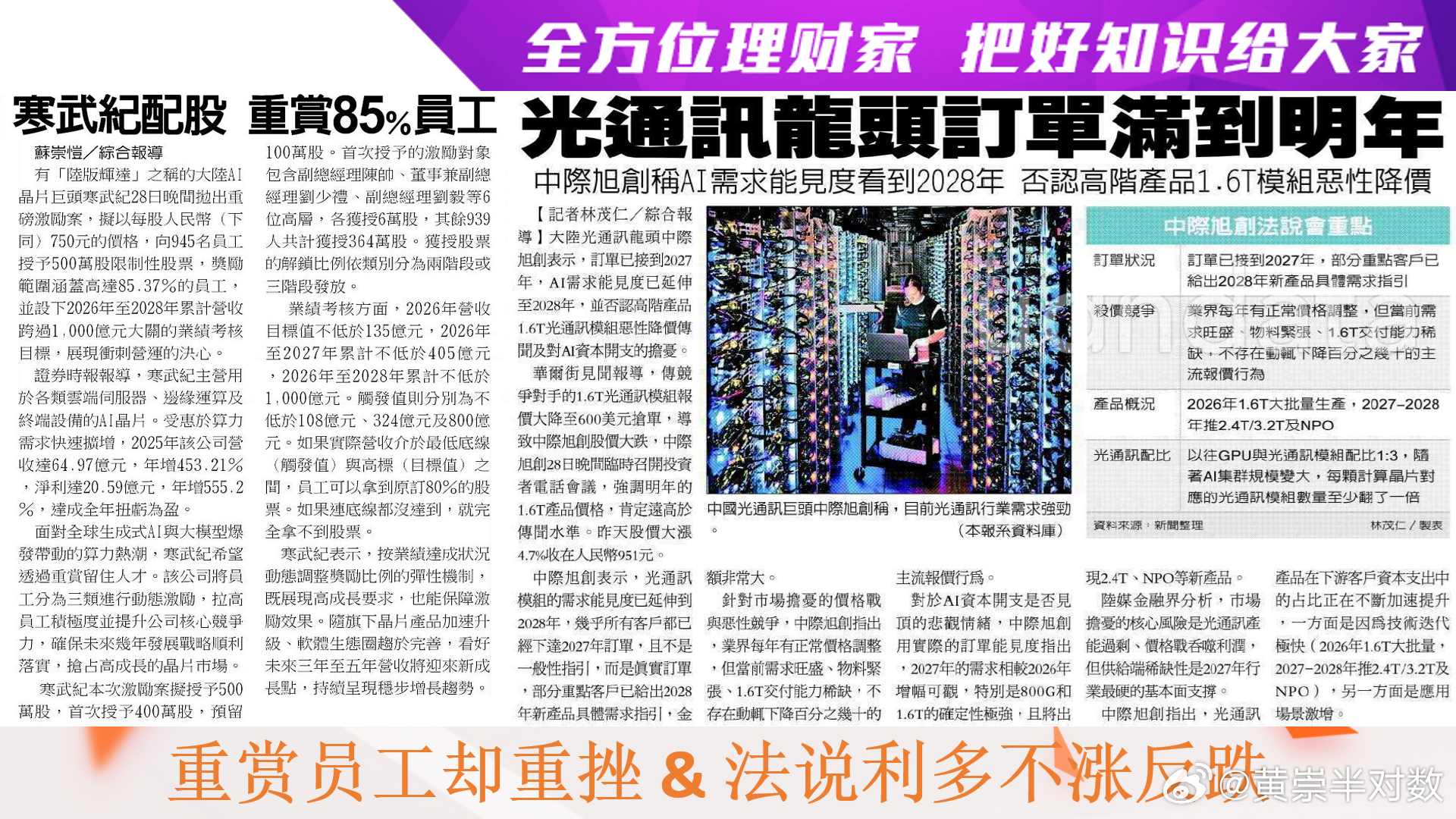 全方位理财家，把好知识给大家～〈每日一分钟，能知天下事〉（引用图文之解析度已尽量