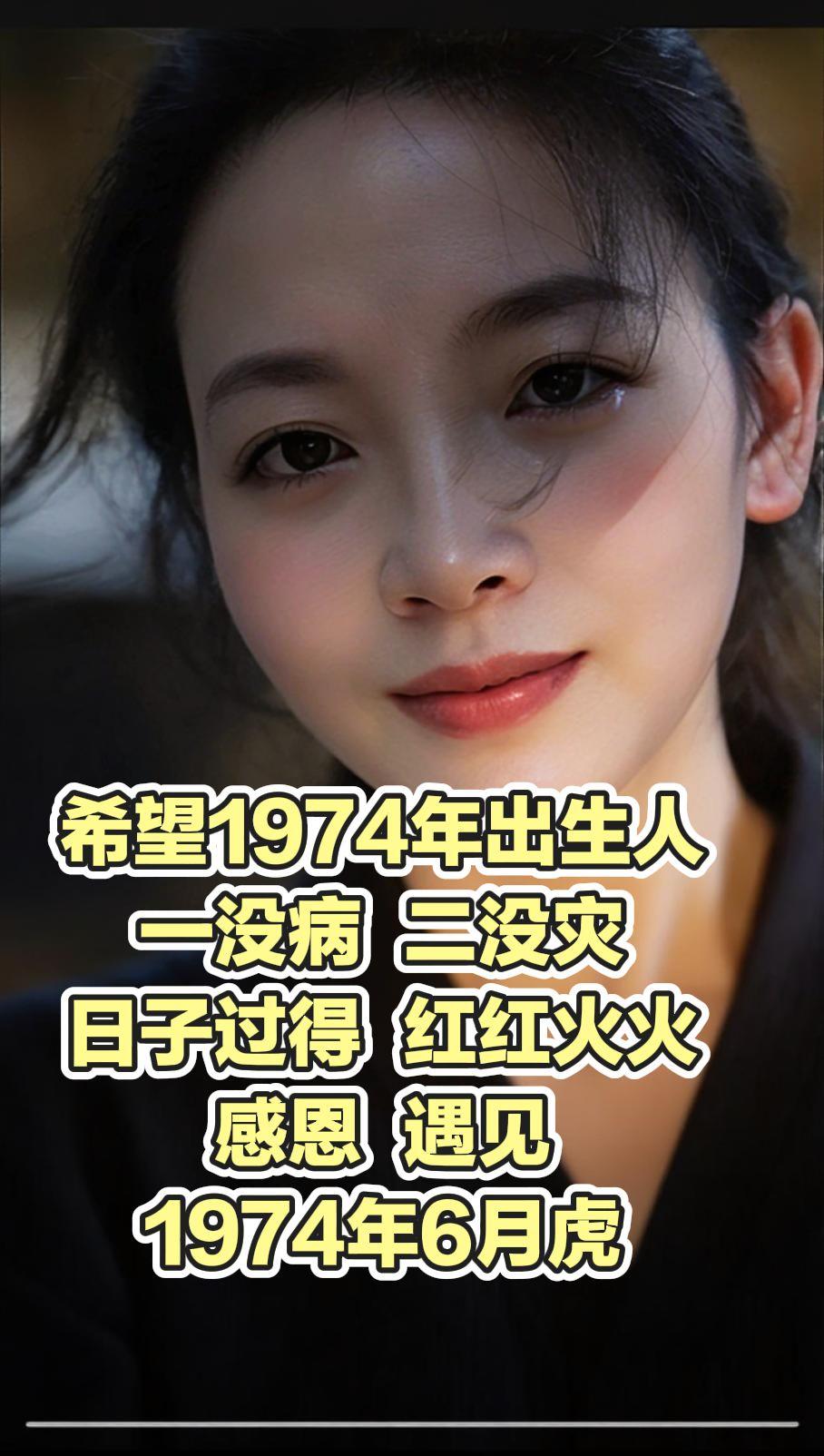 74年的虎，转眼已过大半生，希望我们余生平安健康，越来越好！