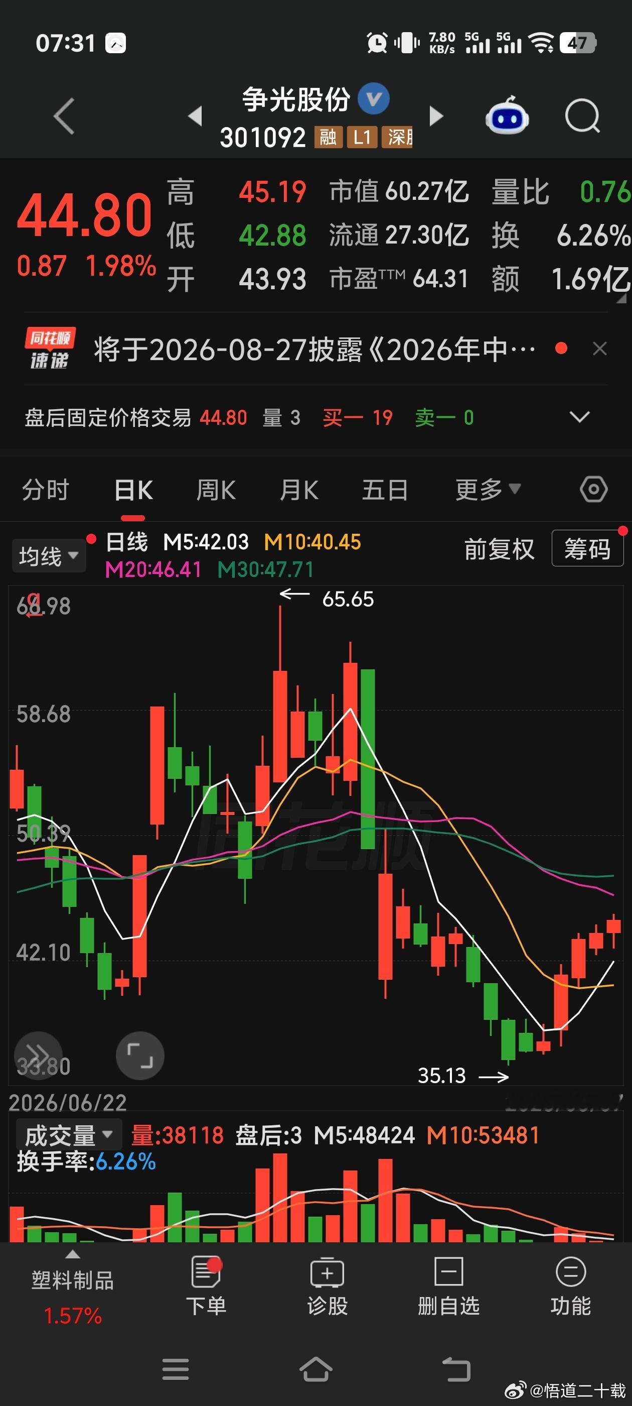 争光股份 