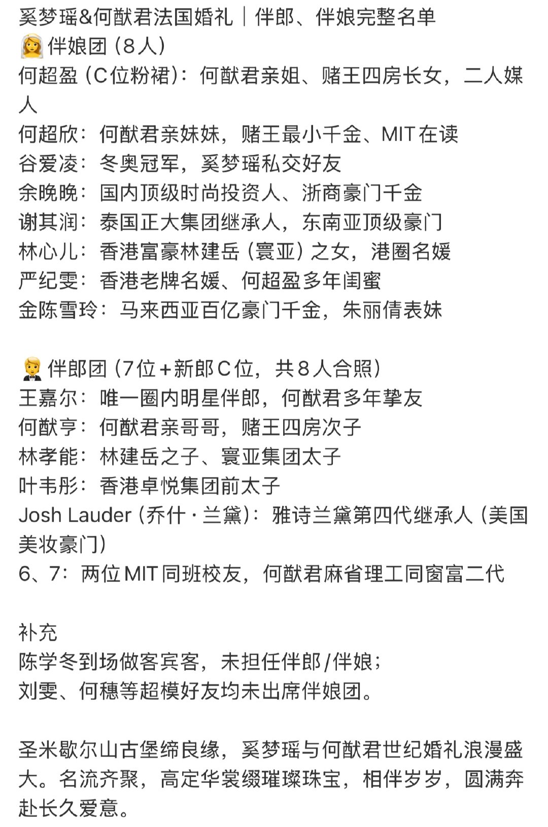 奚梦瑶何猷君豪门的圈层履历奚梦瑶何猷君的圈层履历奚梦瑶何猷君豪门的圈层履历，几乎