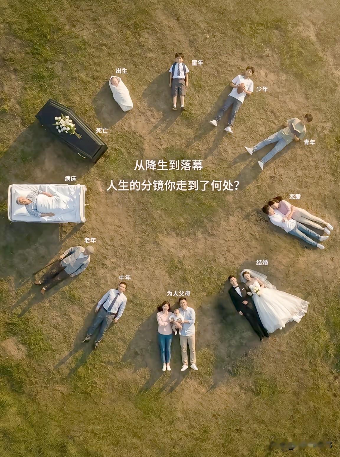 一张图看完人的一生，从降生到落幕，你走到哪一步了？

刚偶然刷到这张图，瞬间陷入
