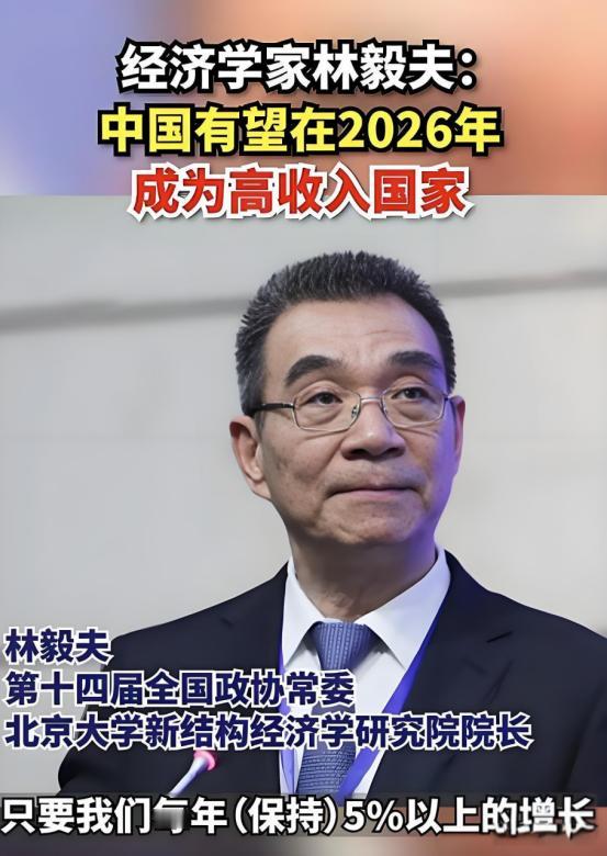 2024年，著名经济学家林毅夫在公开演讲中大胆预测：“快则一两年，慢则两三年，中