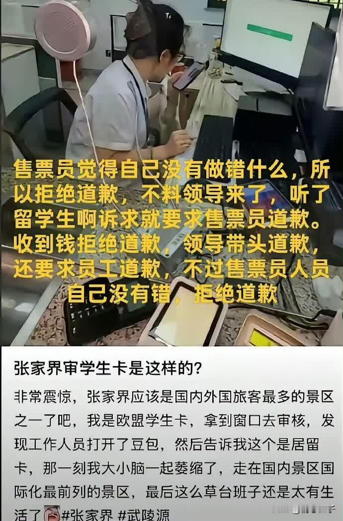 张家界景区这操作，真寒了底层劳动人的心。

据多家媒体报道，一位匈牙利留学生，手