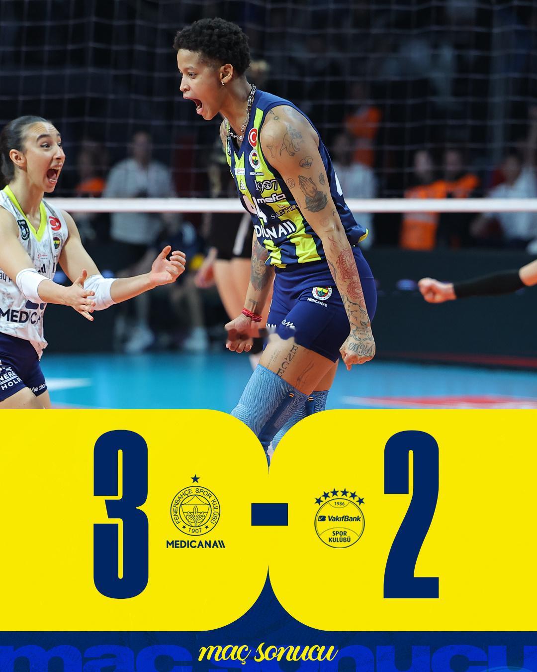 【再度扳平 巴尔加斯砍下28分助费内战平银行】2025-2026土耳其女排超级联