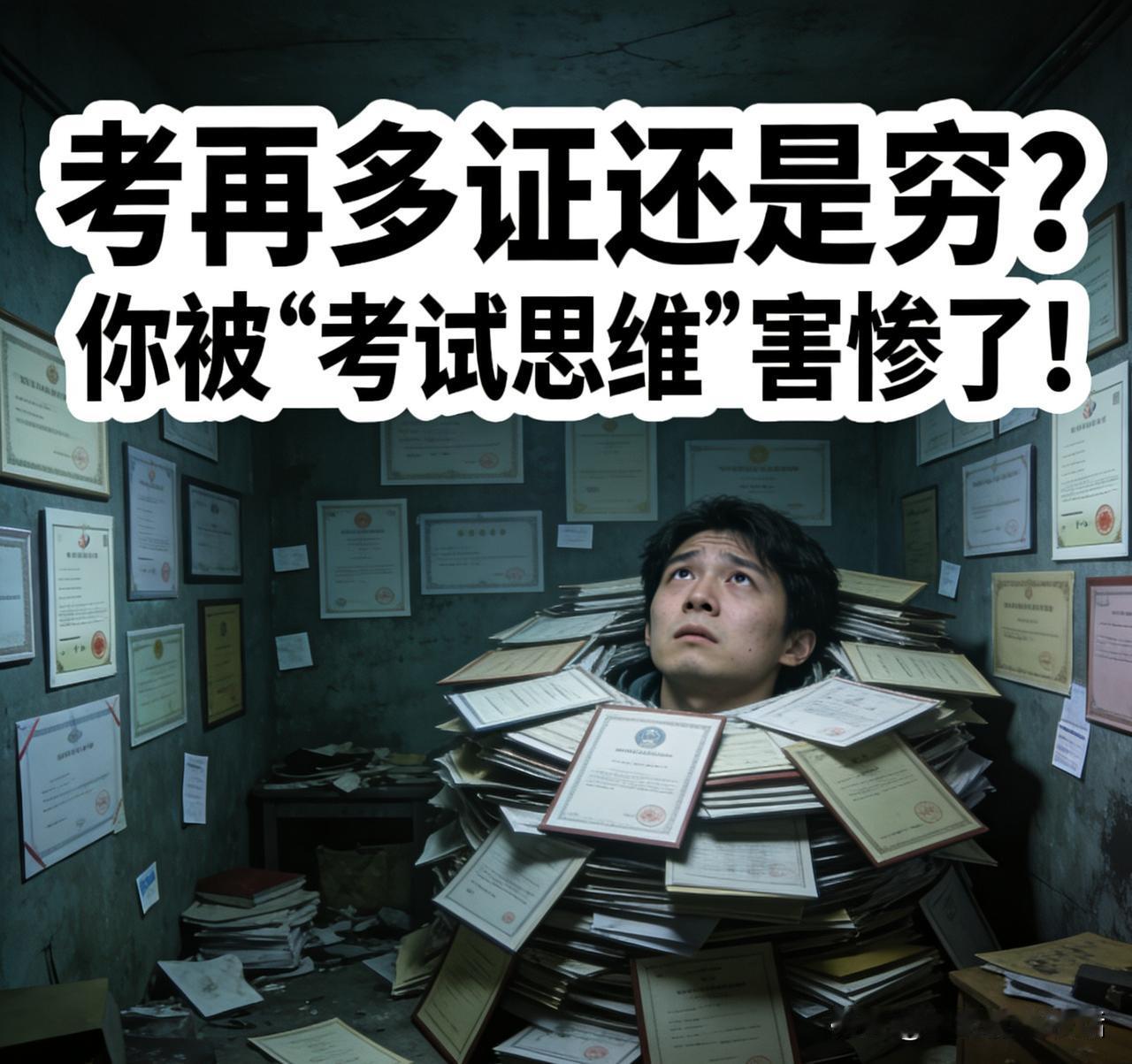 “考再多证还是穷？你被‘考试思维’害惨了！”

       命理讲“财”养命、