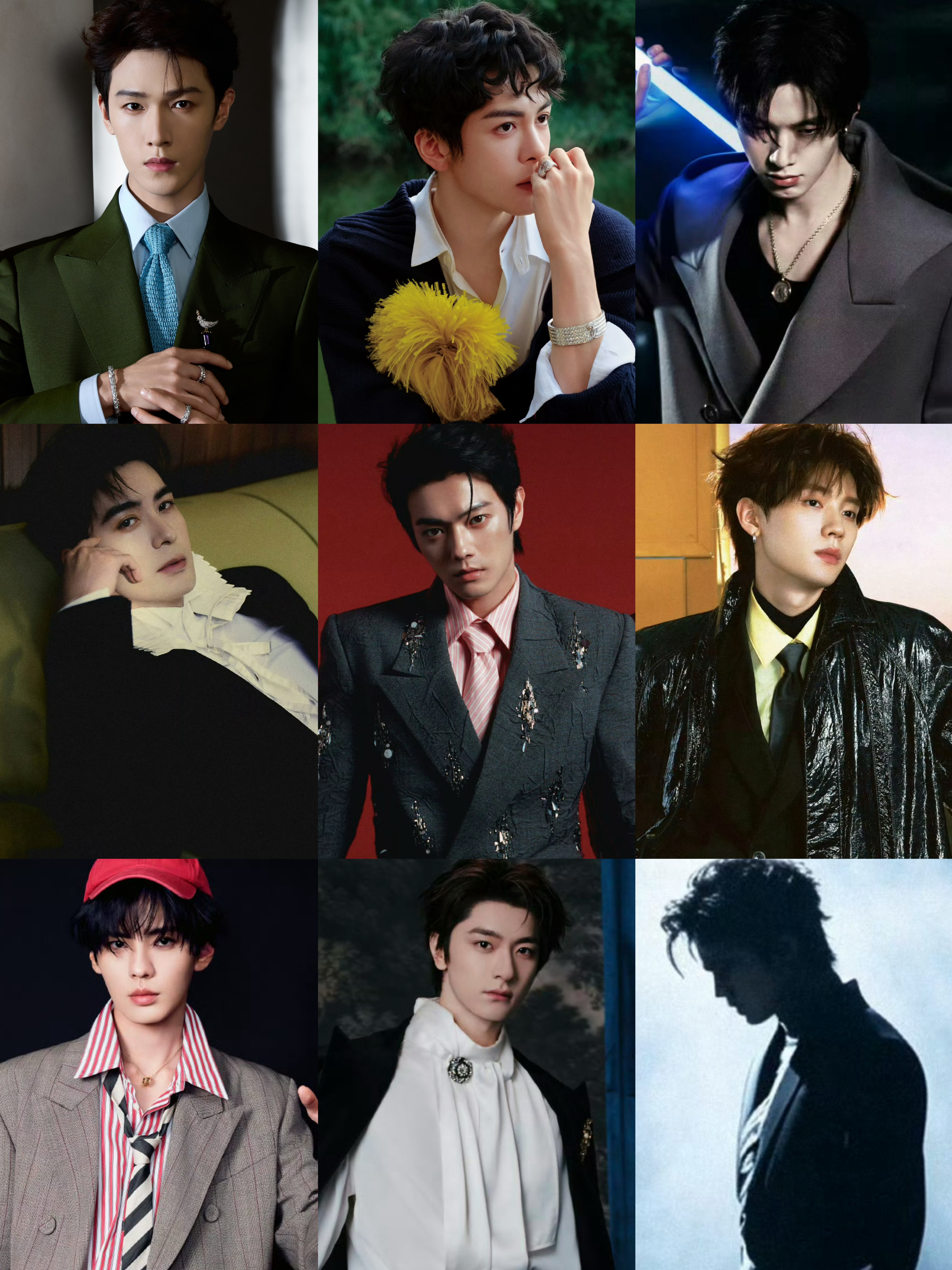 VOGUE男明星出发图第一波：李昀锐 曾舜晞 何与 陈星旭 许凯 周翊然 毕雯珺