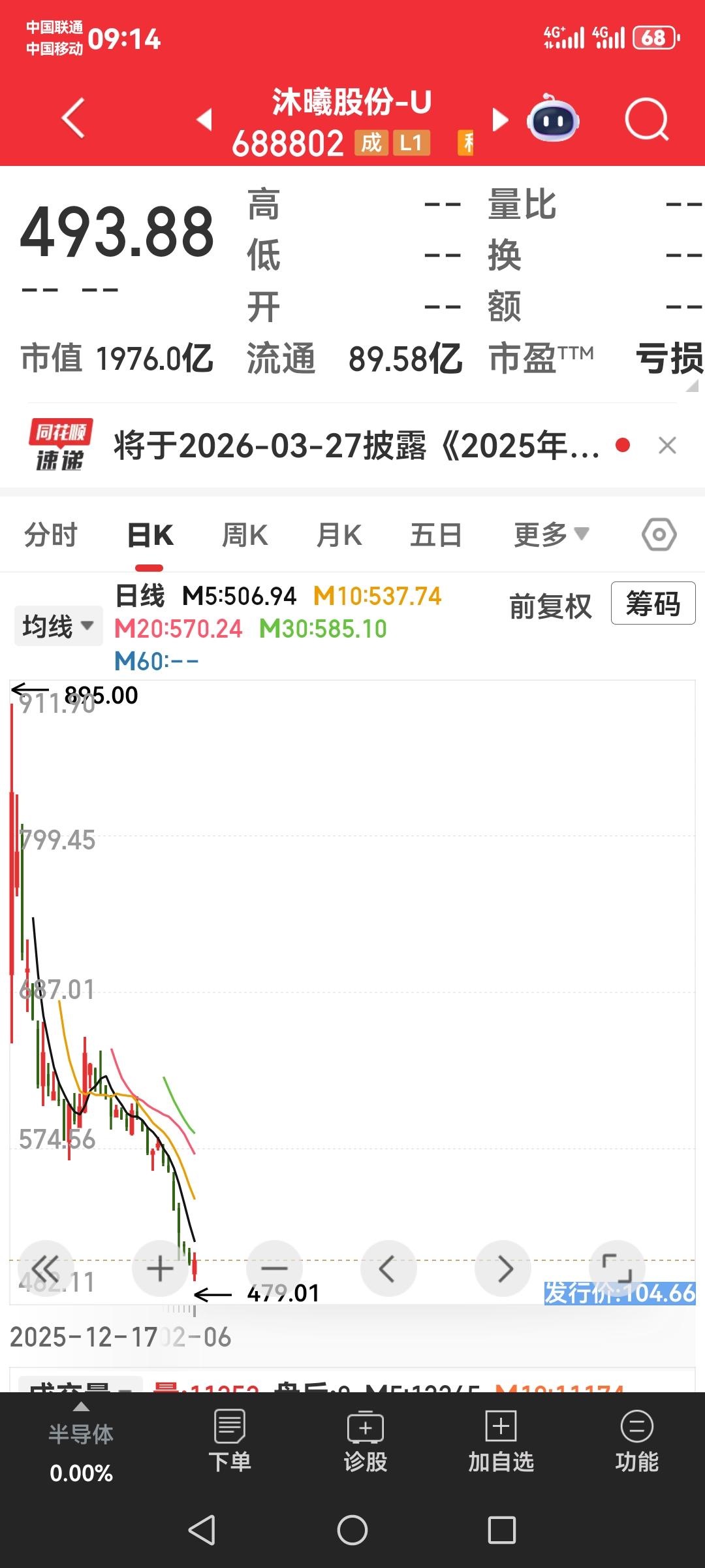 沐曦股份首买即首套。
当媒体把摩尔线程比作“中国的英伟达”之时，庄家立马五天暴涨