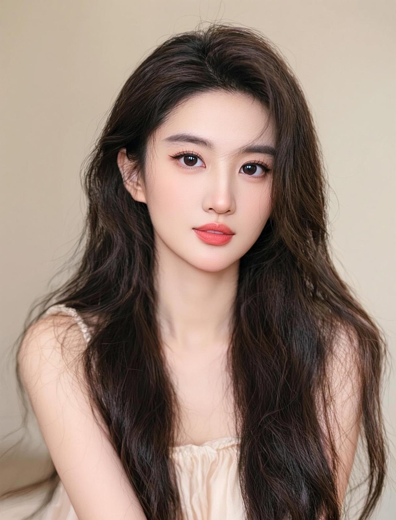 AI黑长直的温柔美女 发型 爱了爱了 高颜值