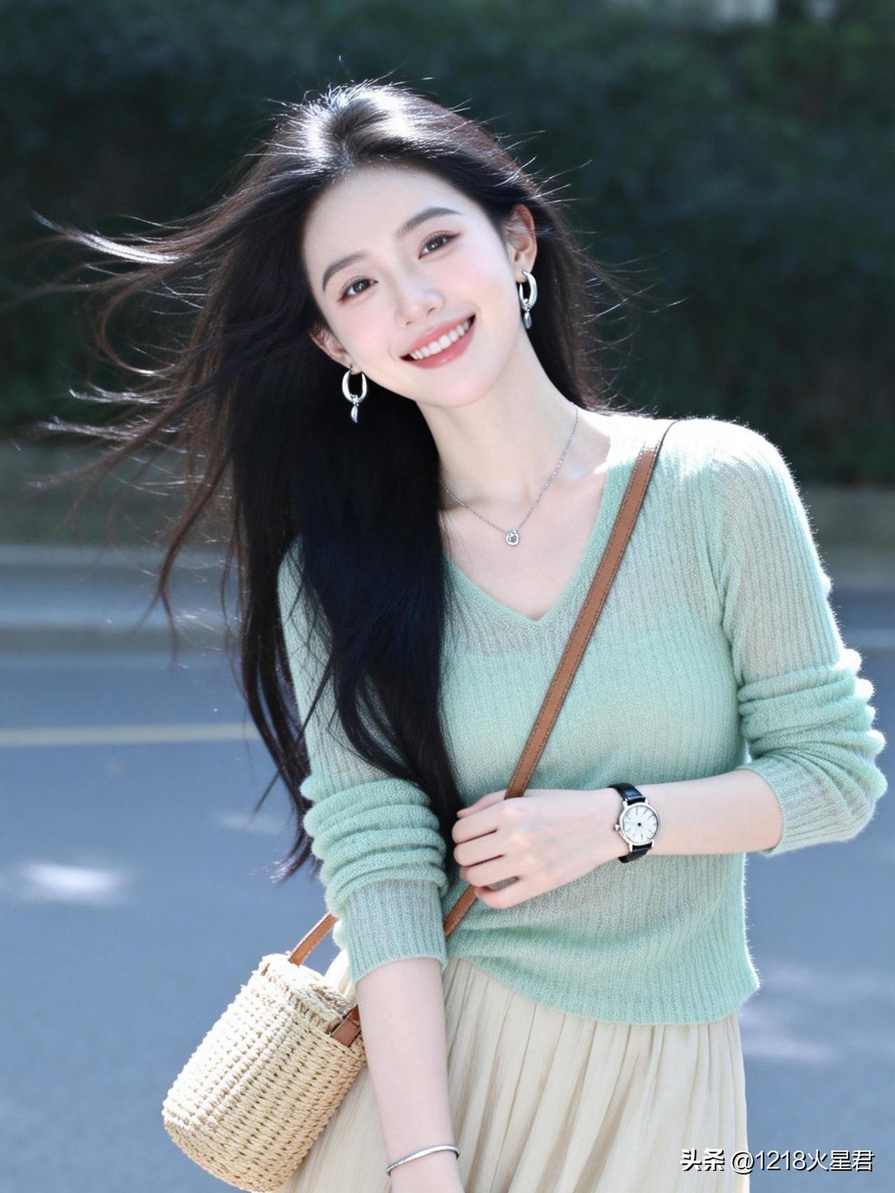 这位小姐姐笑得好甜啊！