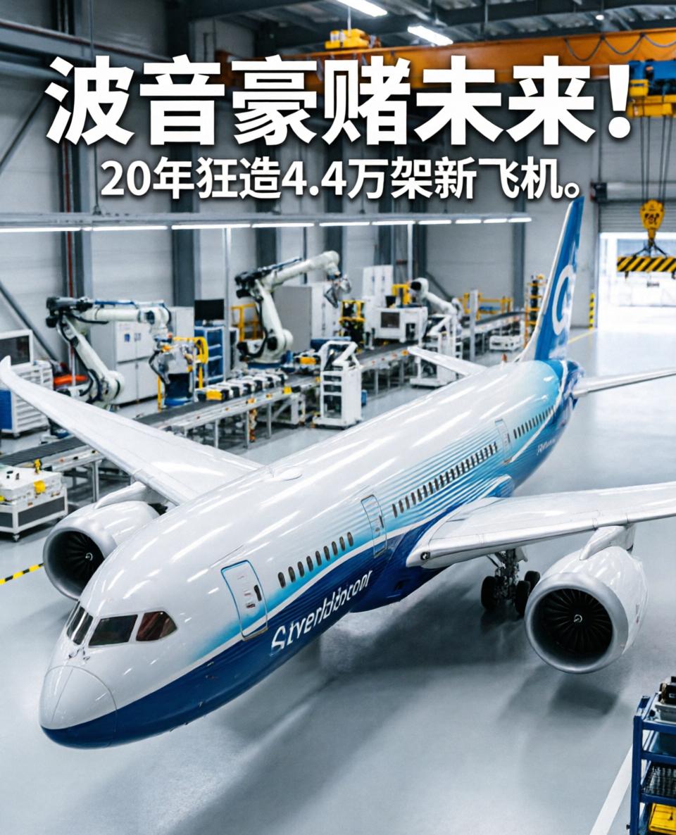 波音豪赌未来！20年狂造4.4万架新飞机
波音预测，到2045年全球商用机队将达