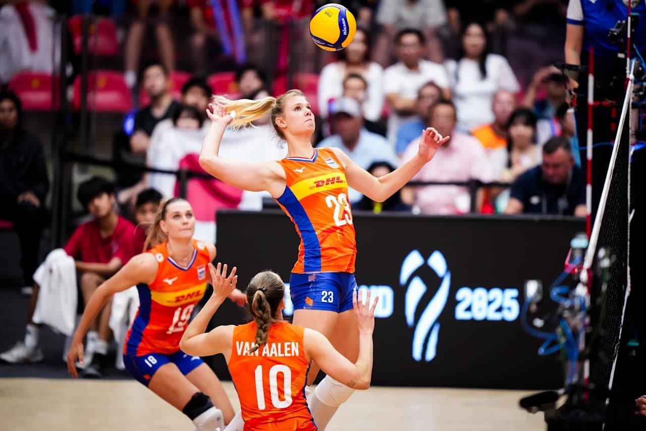 2025年女排世锦赛 第57场，🇳🇱荷兰2-3日本🇯🇵（-0.58），五