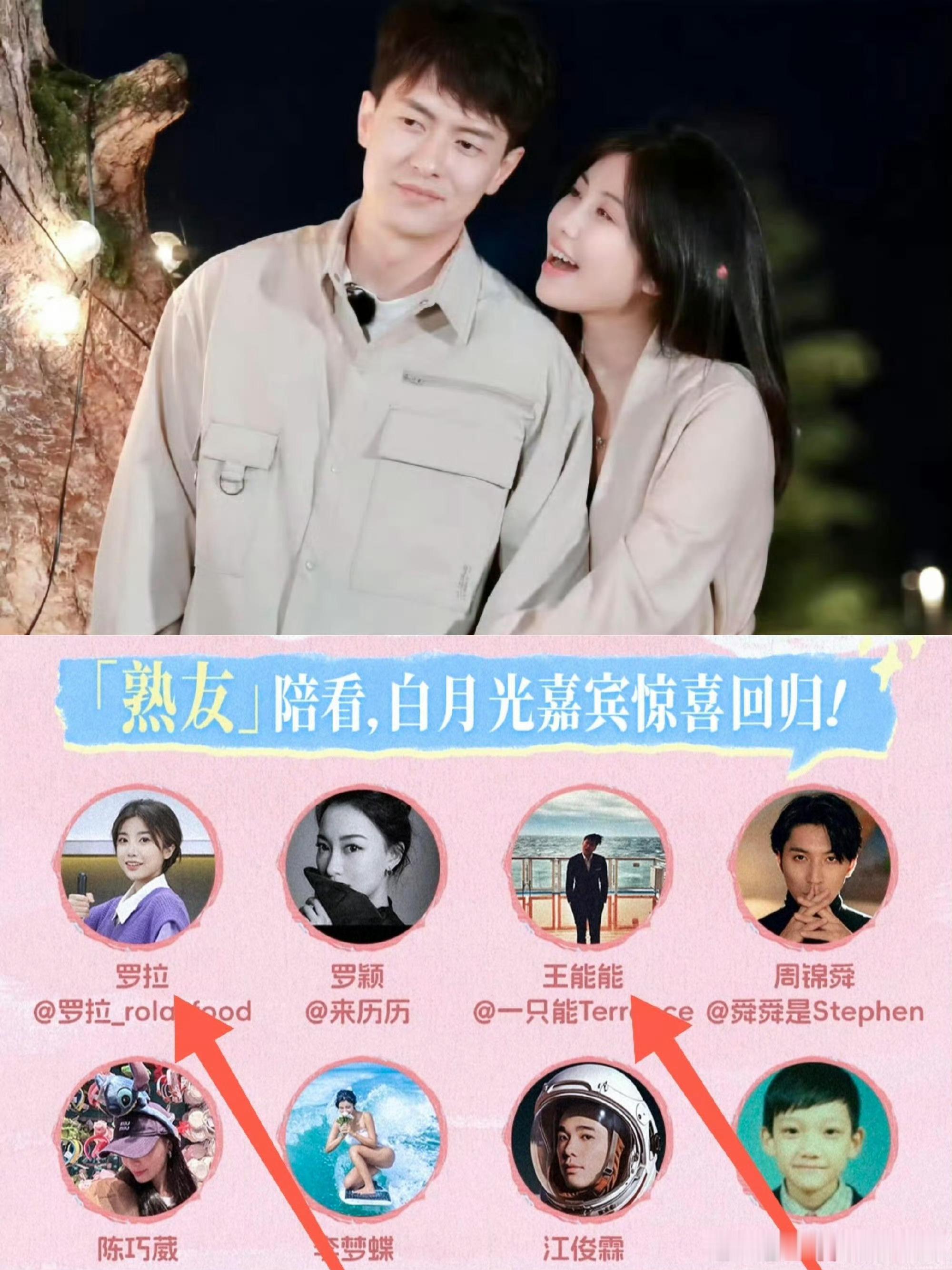 罗拉王能能陪看半熟恋人罗拉和王能能参与《半熟恋人》衍生节目，两人分开录制并未同框