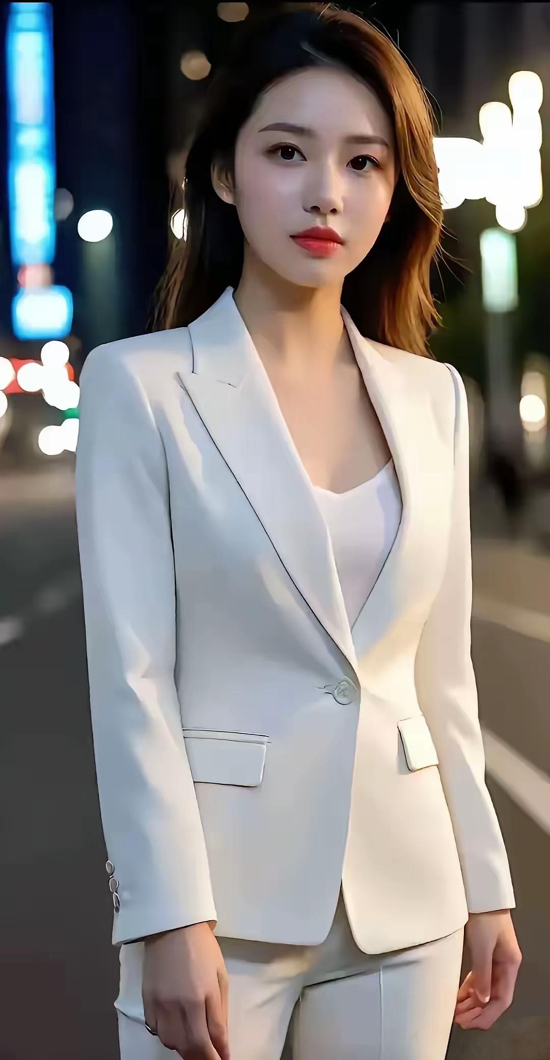 都市女郎穿搭指南：白色西装外套，自信满满！