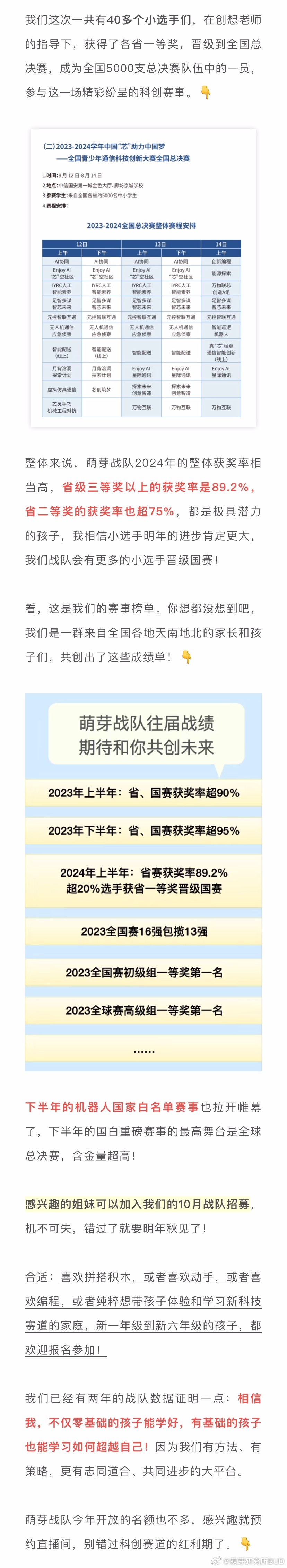 今天带孩子们到廊坊参加比赛啦，不仅仅是我，还有来自天南地北的萌芽战队的全国各省一