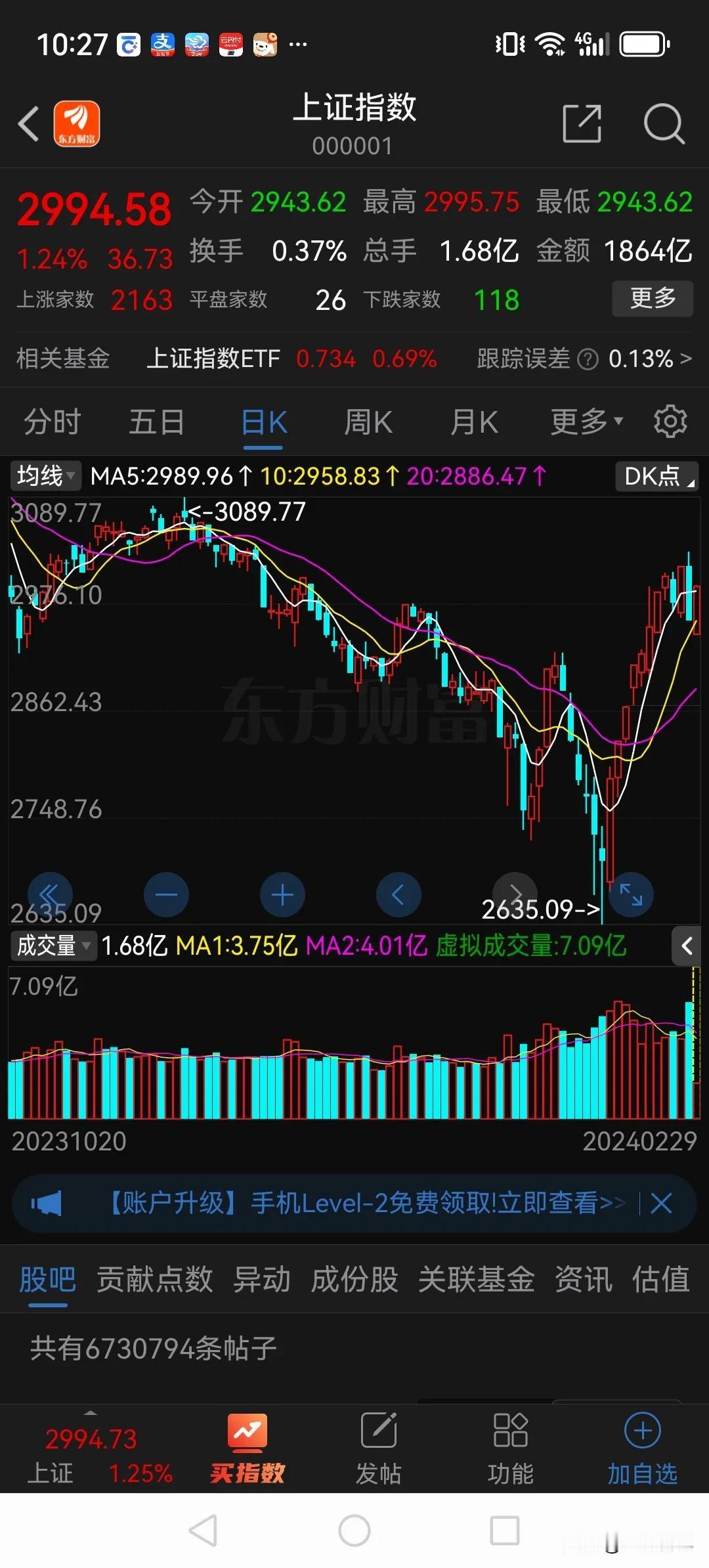 现在的股市太残酷！

昨天大盘跌了57个点，今天几乎又快拉了回来。昨天我的账户亏