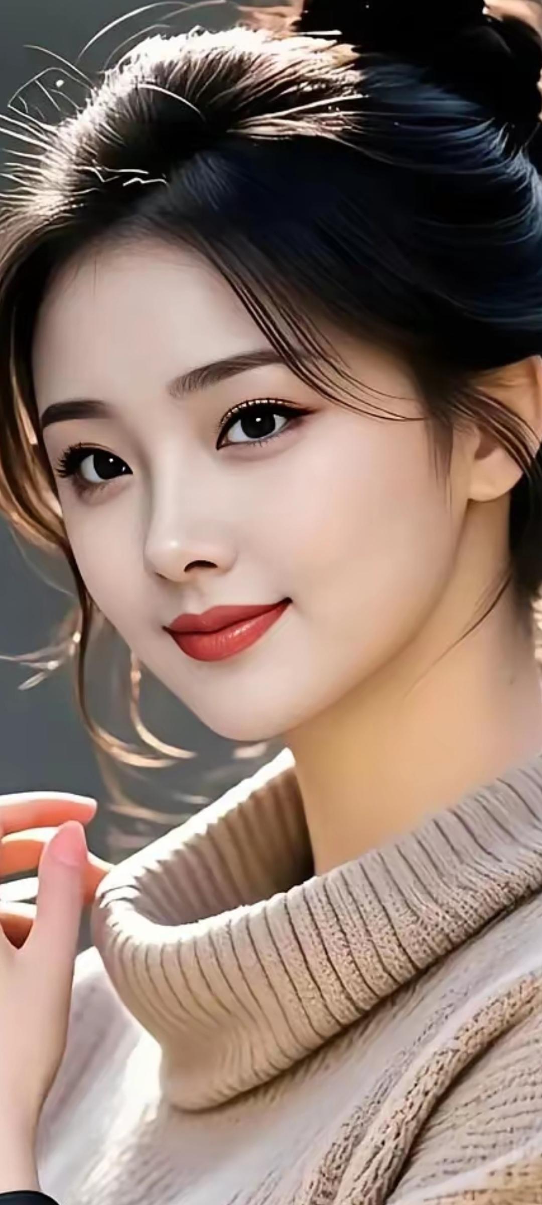 温柔甜美的冬日穿搭，暖心微笑，元气满满！🌟💖