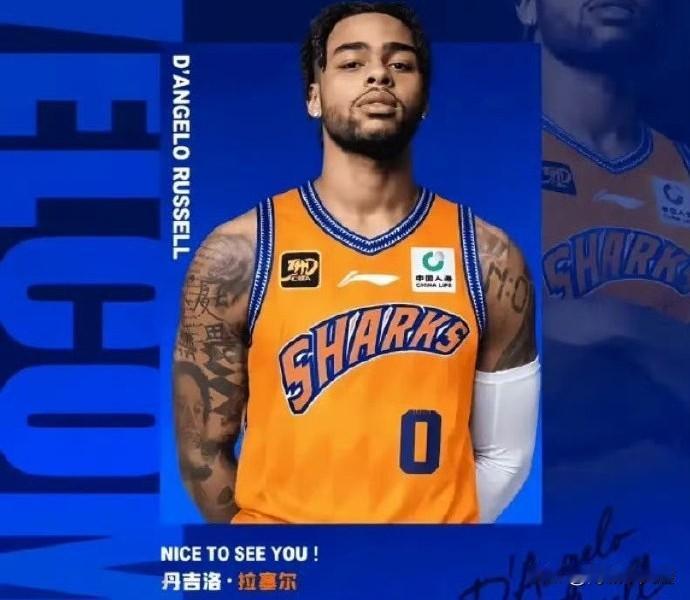 上海男篮厉害了！又签约一名nba全明星后卫，拉塞尔加盟上海男篮了！
身高1.91
