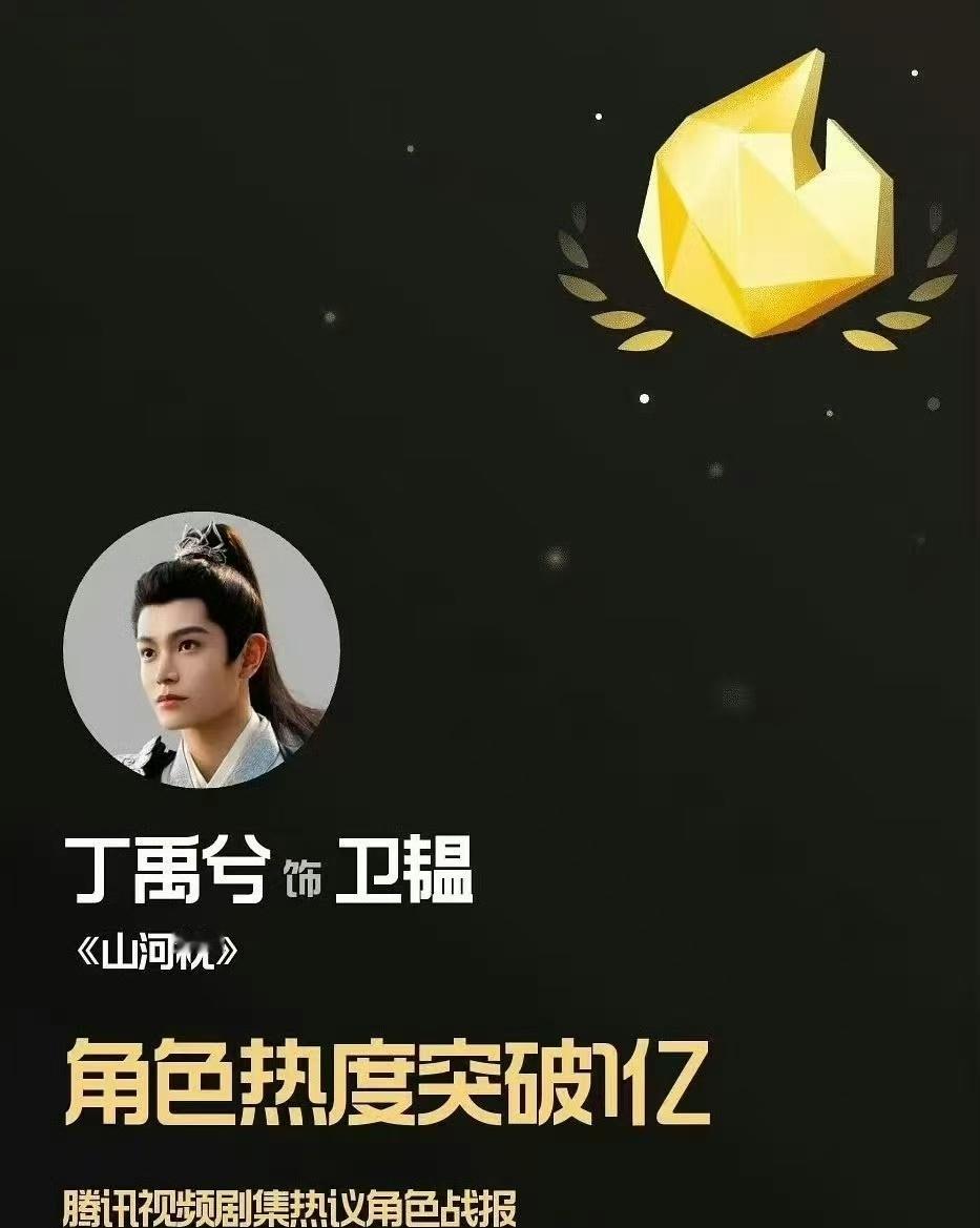 丁禹兮卫韫角色热度刷新记录丁禹兮山河枕卫韫角色热度破亿丁禹兮山河枕卫韫角色热度破