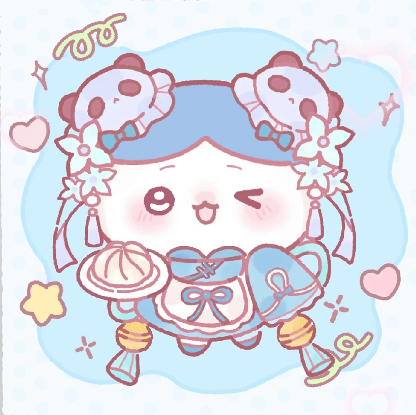 chiikawa中华餐馆师傅头像[桃花]cr:🍠  冷酷便便（打烂你的嘴版#头
