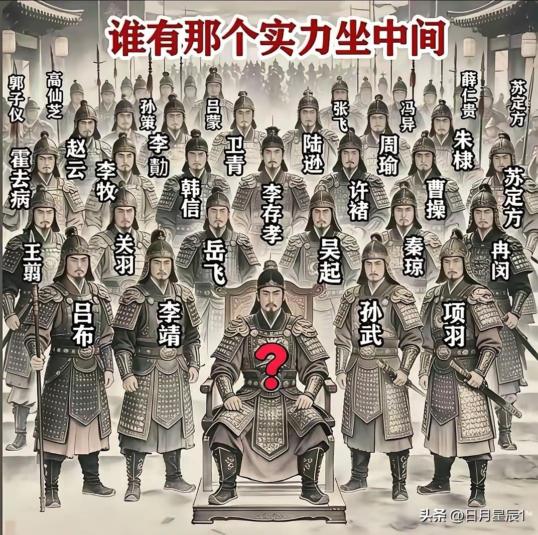 主位上这个没有名字的一定是白起，但很多人是不认可的。