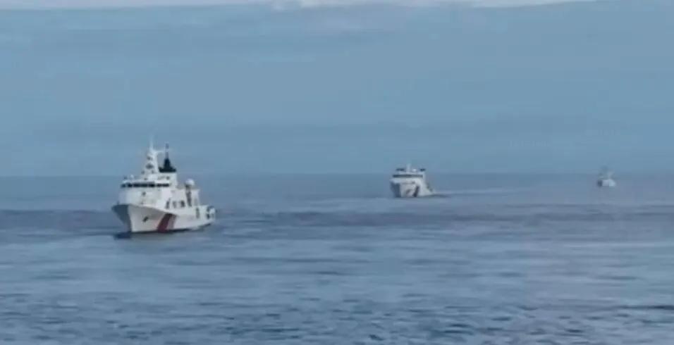 大陆海巡06轮执法巡航，台海巡暑介入，遭大陆喊话:别来打断我方执行公务。6月7日
