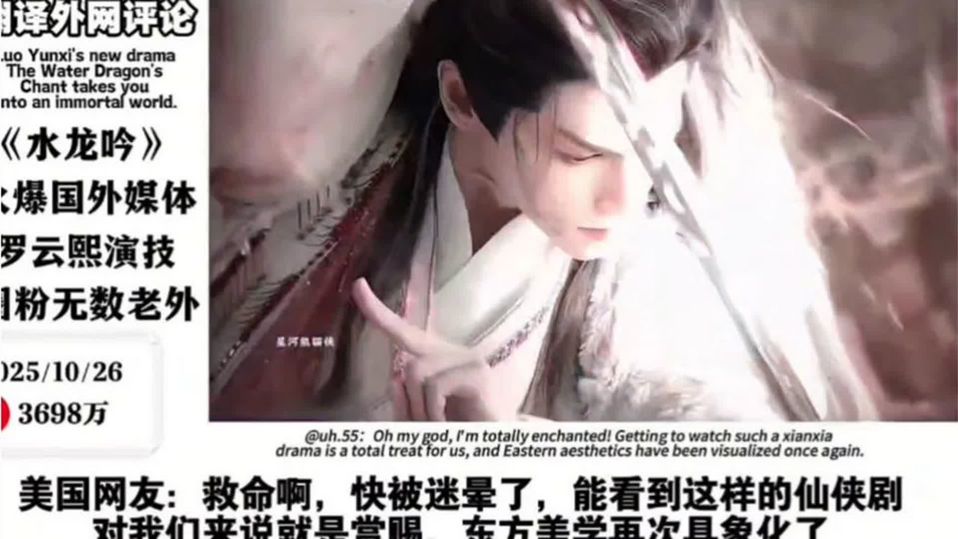 《外网看水龙吟》罗云熙演技火爆吸粉无数，网友：美学具象化了！