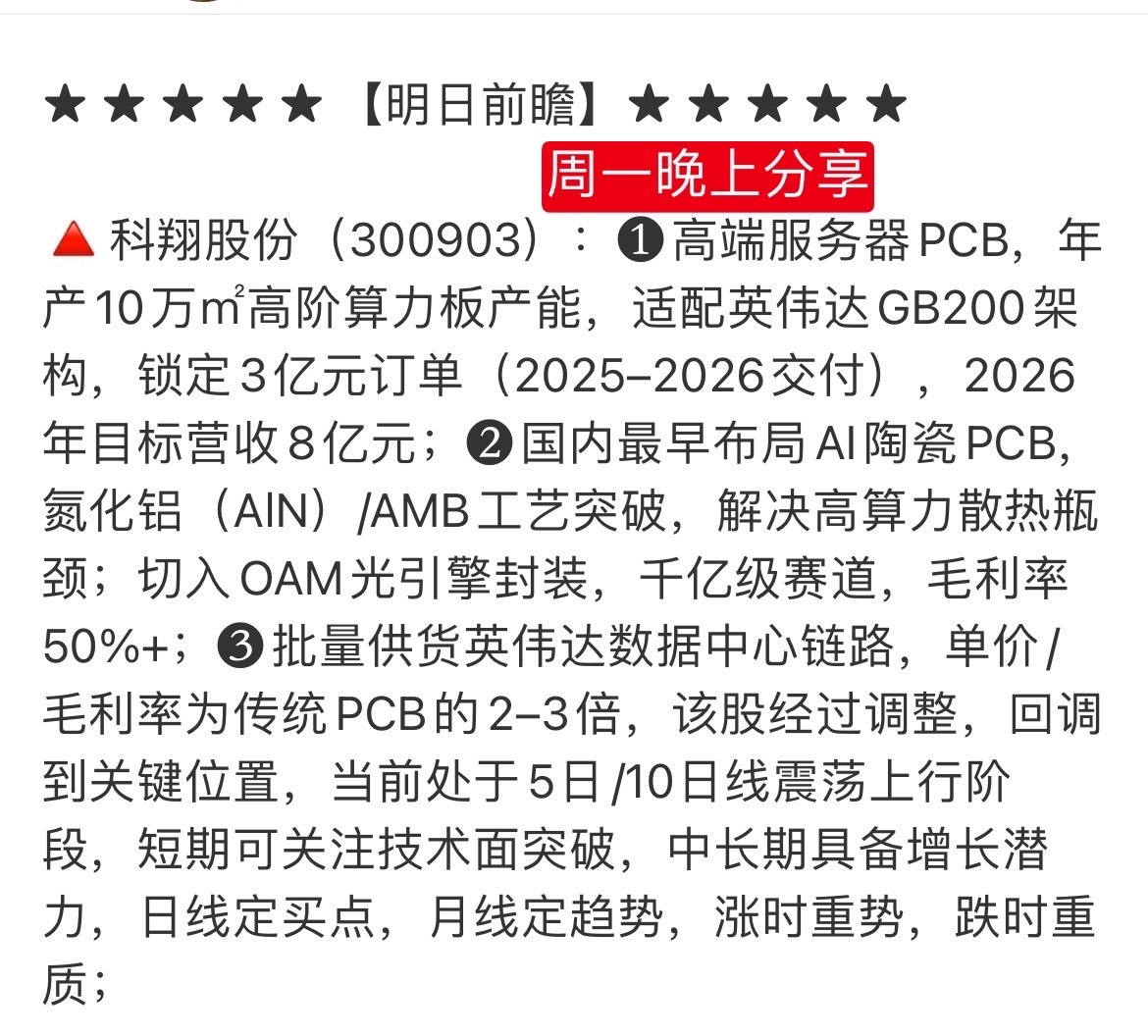 科翔股份 sz300903[股票] 20厘米大腿🦵强势涨停，继续创新高，恭喜认
