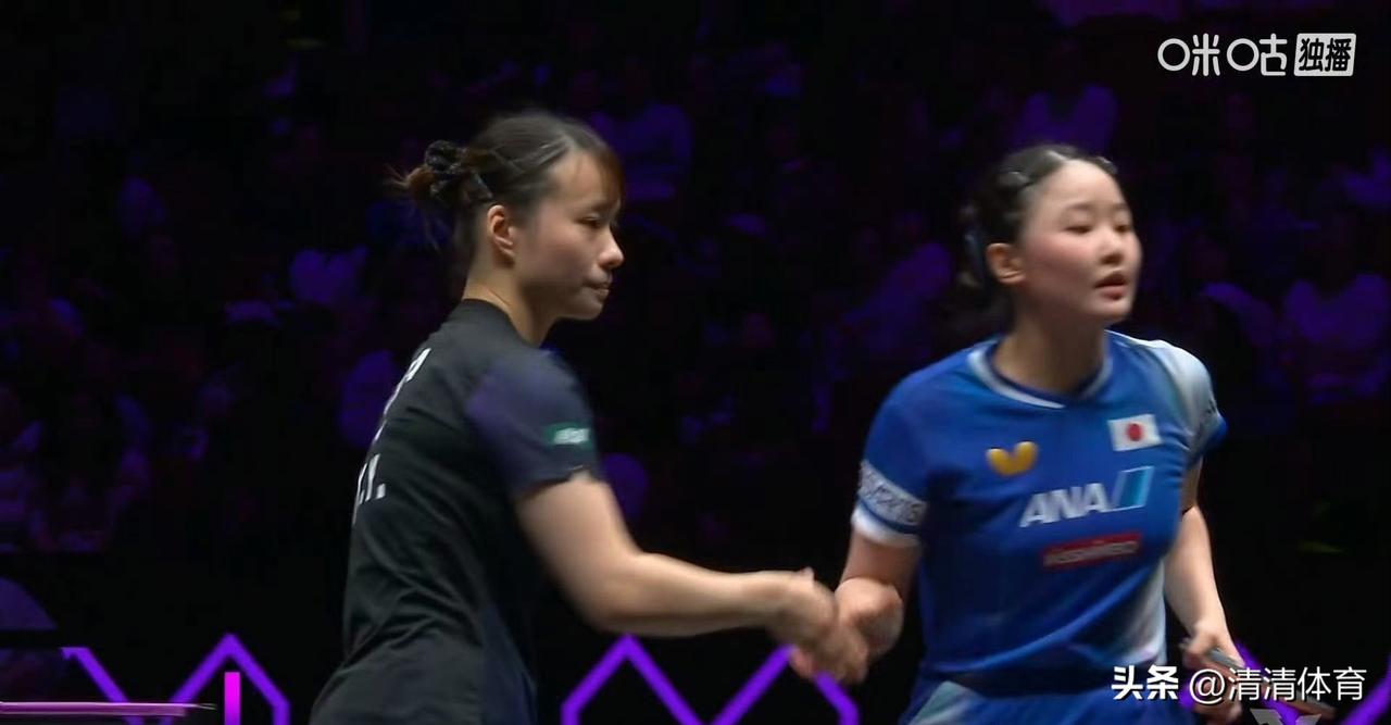 石洵瑶2-4不敌张本美和，止步女单八强。

 
接下来张本美和将对阵大藤沙月。