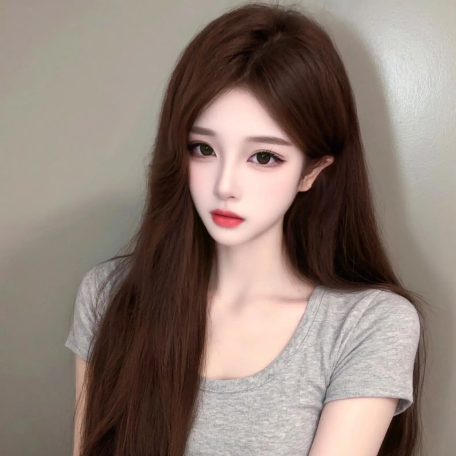 冷萌感发型 网感美女 浅发色妆容 清纯女头像 简约穿搭记录