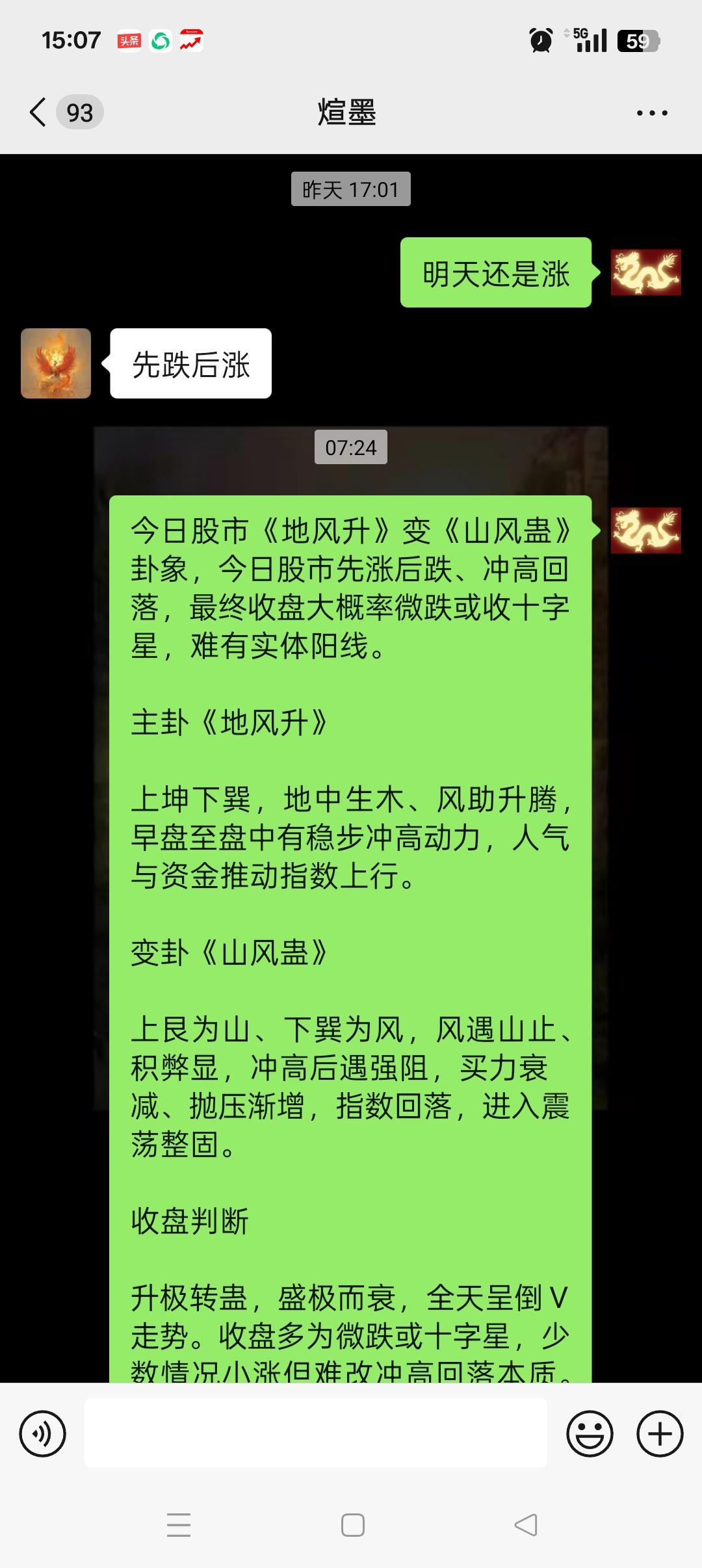 今日股市预测冲高回落。
也有说探底回升[大笑]