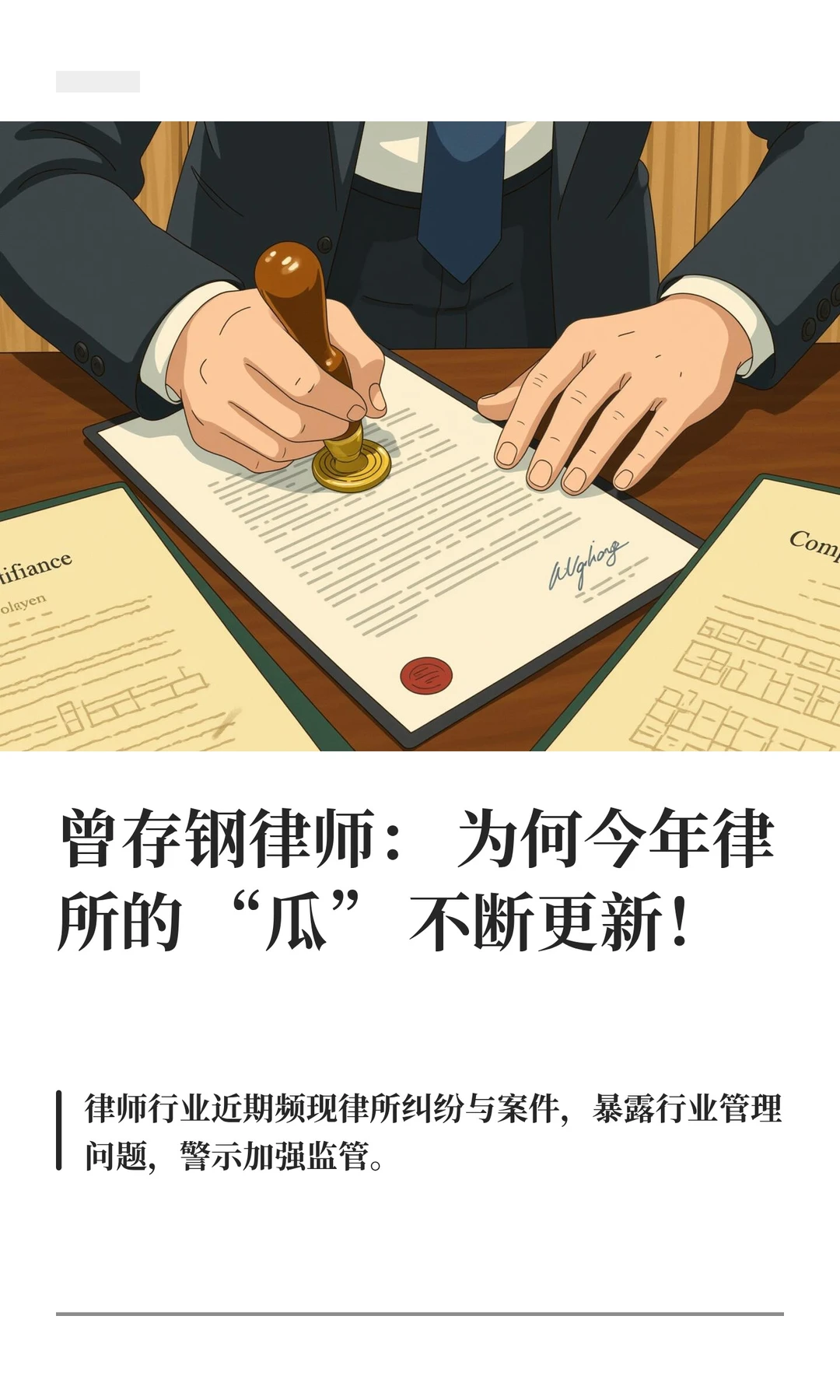 曾存钢律师：为何今年律所的“瓜”不断