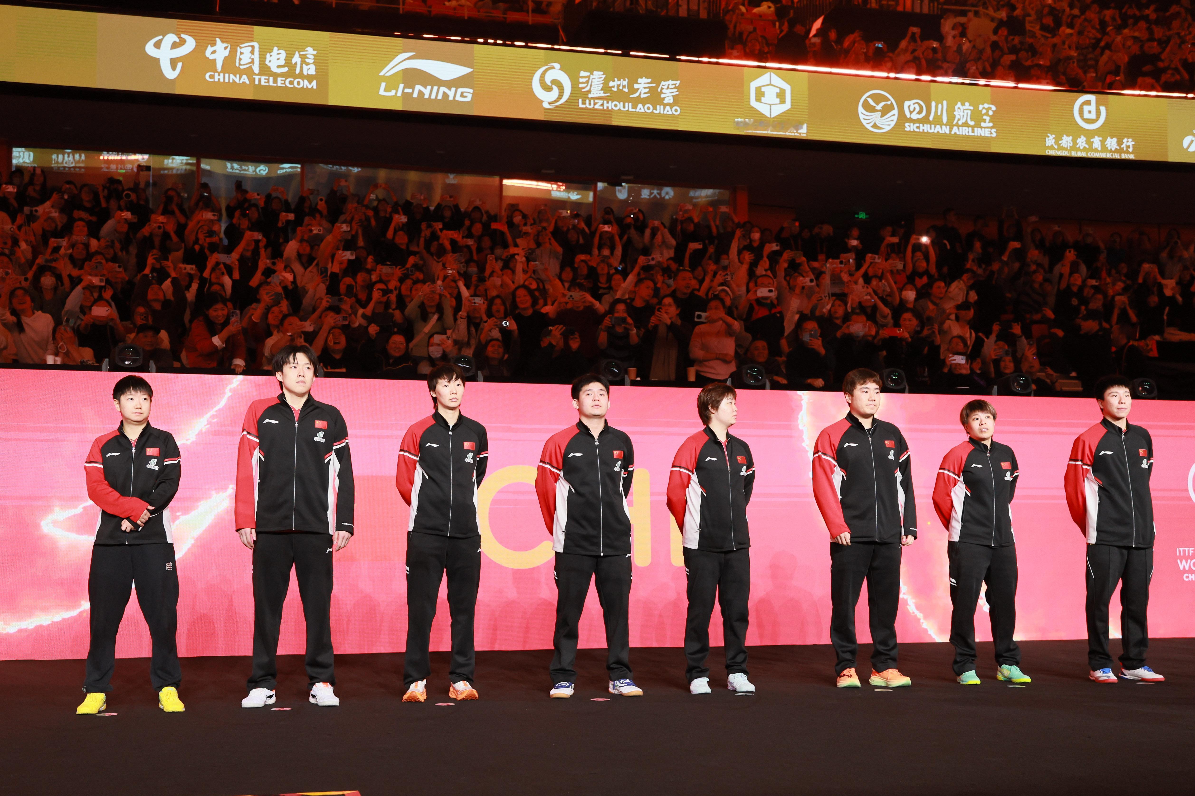 恭喜孙颖莎、王楚钦、王曼昱、林诗栋、蒯曼、梁靖崑、王艺迪、徐瑛彬🎉 