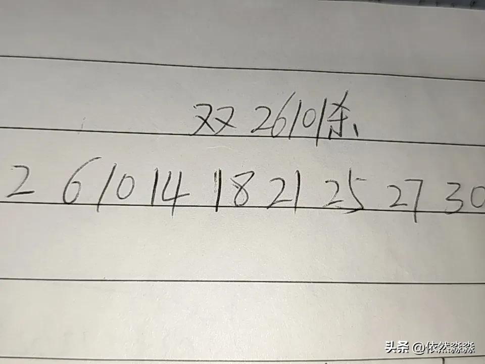 双色球26101期排码
02、06、10、14、18、21、25、27、30
上