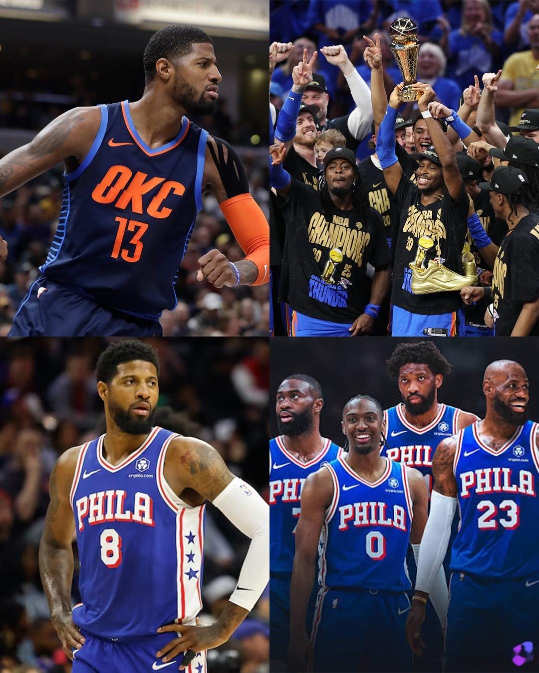 NBA 交易界的GOAT来了！保罗乔治为雷霆换来了总冠军，现在又为76人带来了两