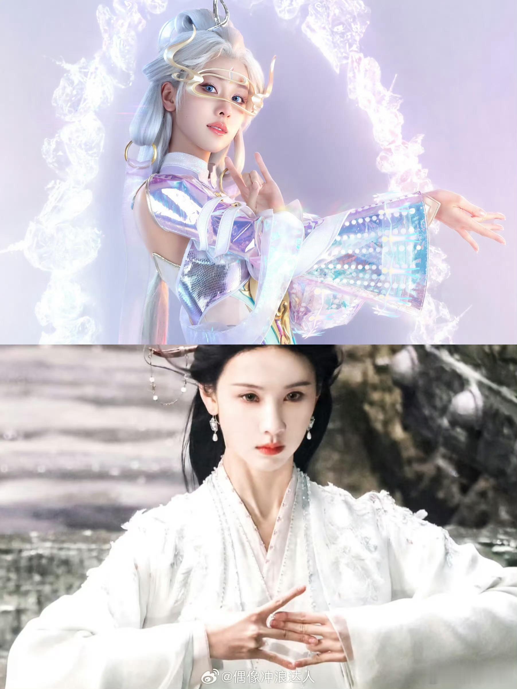 陈都灵赛博神女造型  啊啊啊啊啊啊啊，看到你这神女造型，我瞬间梦回叶冰裳了！神女