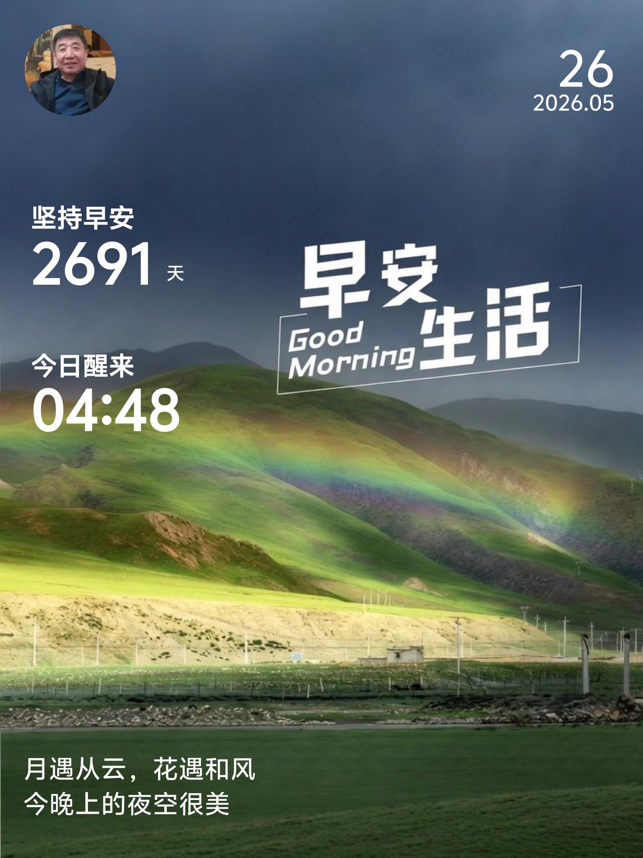 每日起早打卡迎着朝阳奔赴前路，不负晨光不负韶华，踏实前行，日日精进，以热忱之心奔
