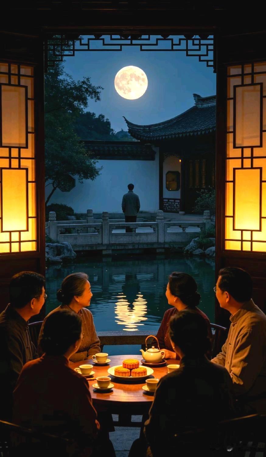 一轮明月寄秋怀
     望月悟人间，秋思寄安然
               