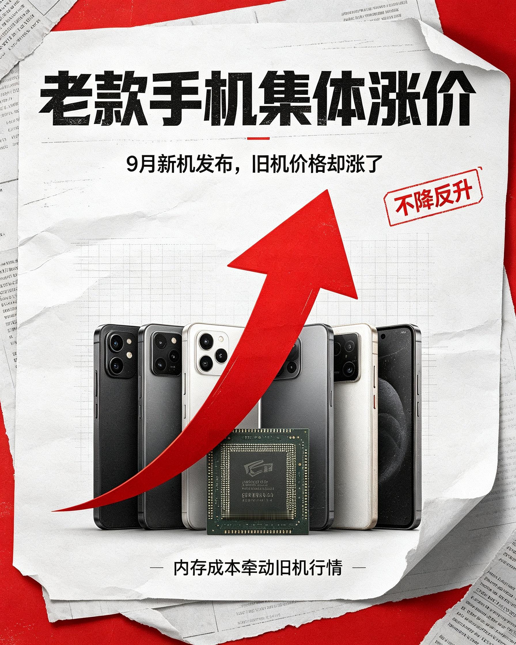 现在内存暴涨，还以为只有新发布的机子会受到影响，没想到老机型也被波及到了9月正是