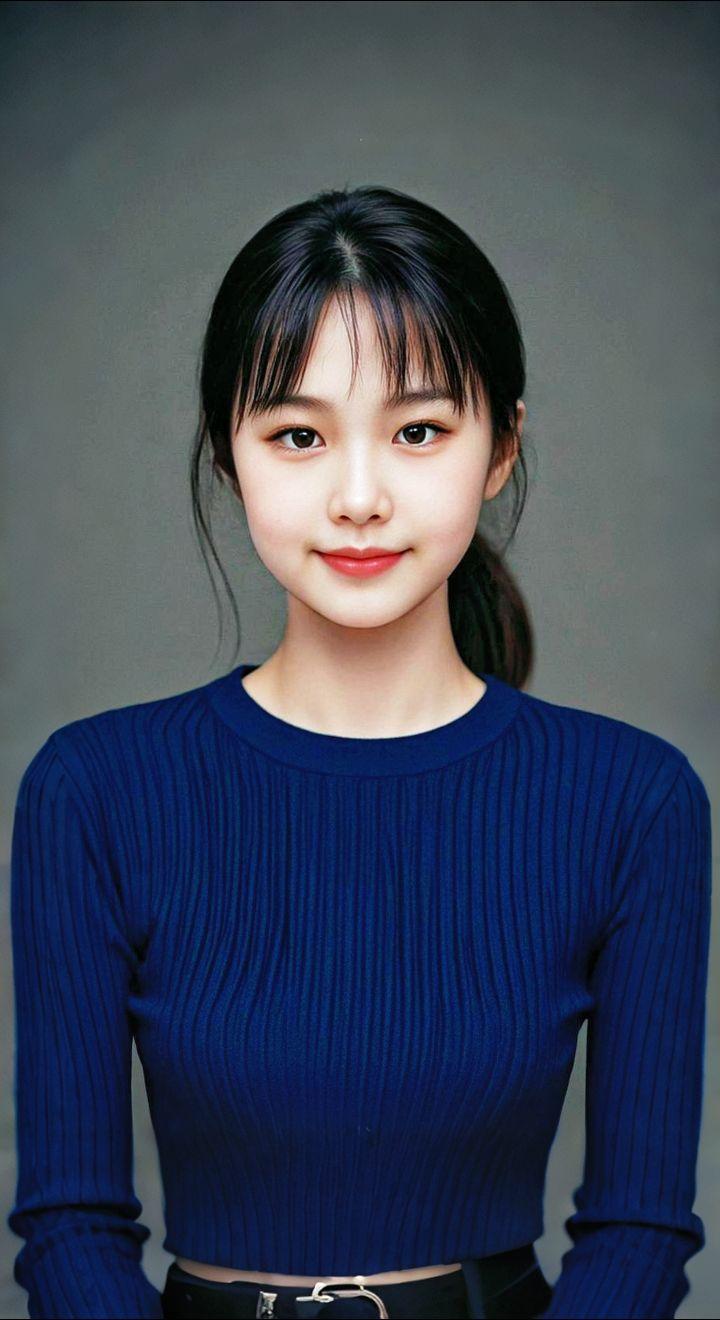 AI扩图 AI藏蓝凝笑