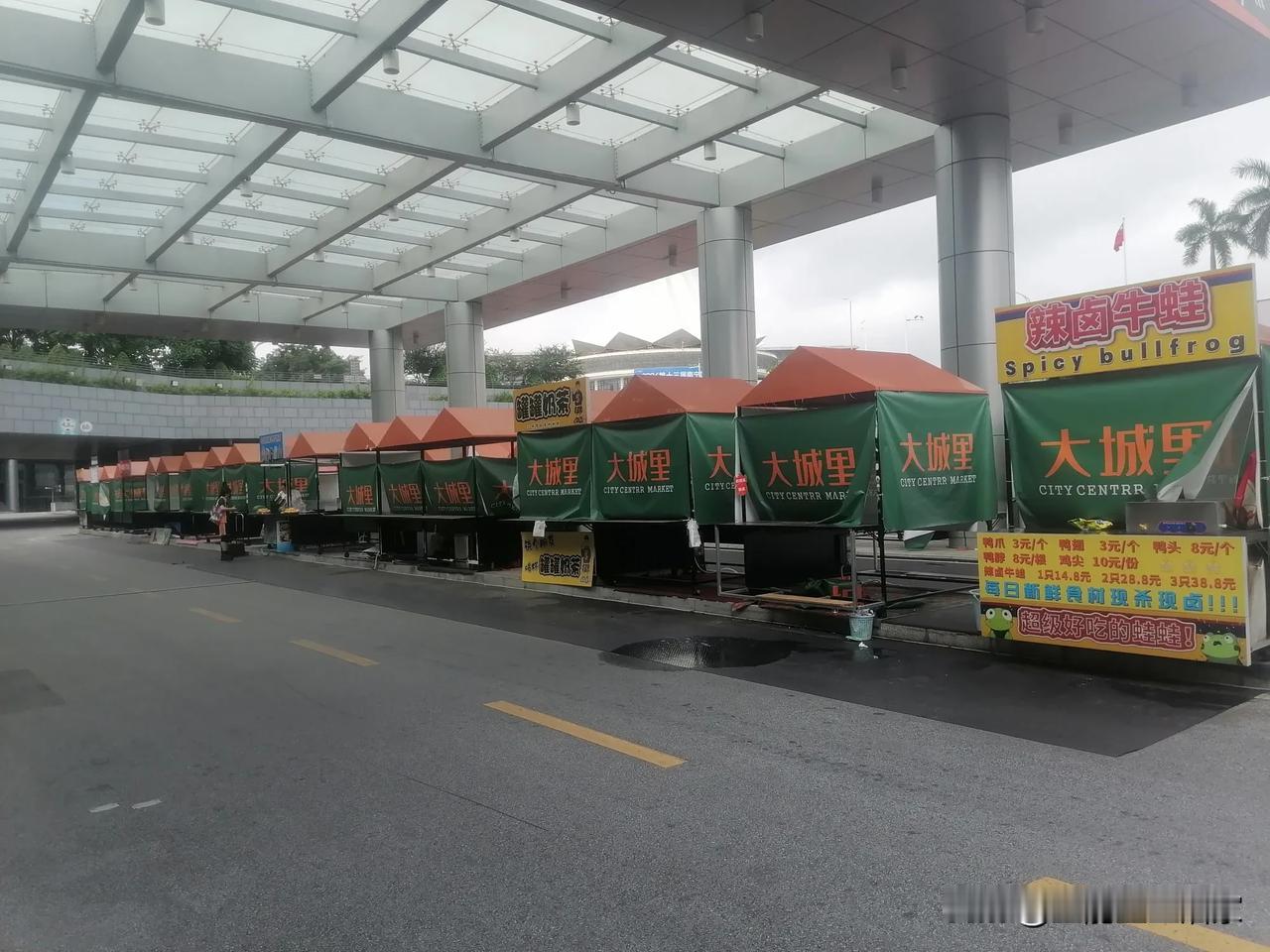 看看南宁会展中心都在摆地摊，我觉得地摊是可以摆的，就要像现在这样做的标标准准的，