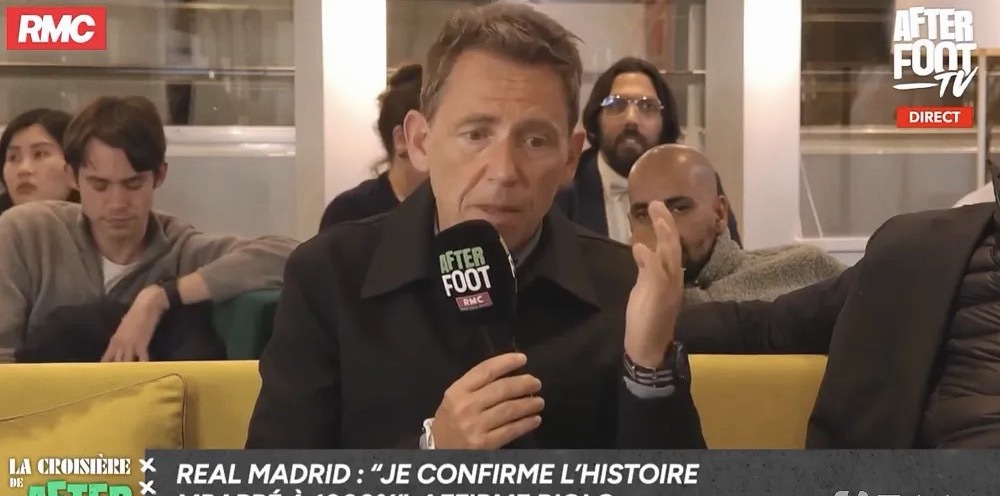 根据法国媒体RMC的报道，此前爆料姆巴佩被皇马误诊的记者丹尼尔·里奥洛在《Aft