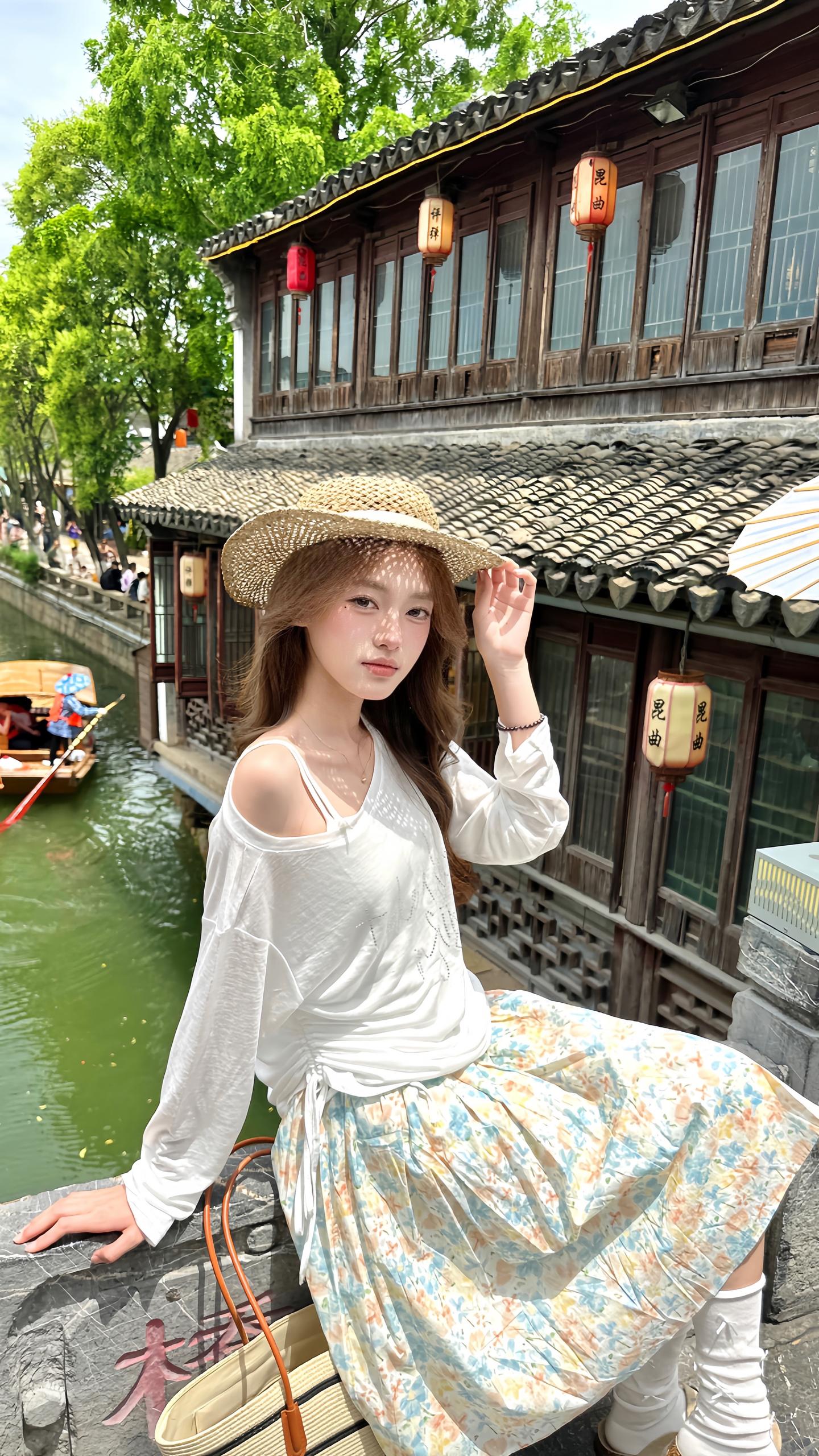 落花片片随波逐流.