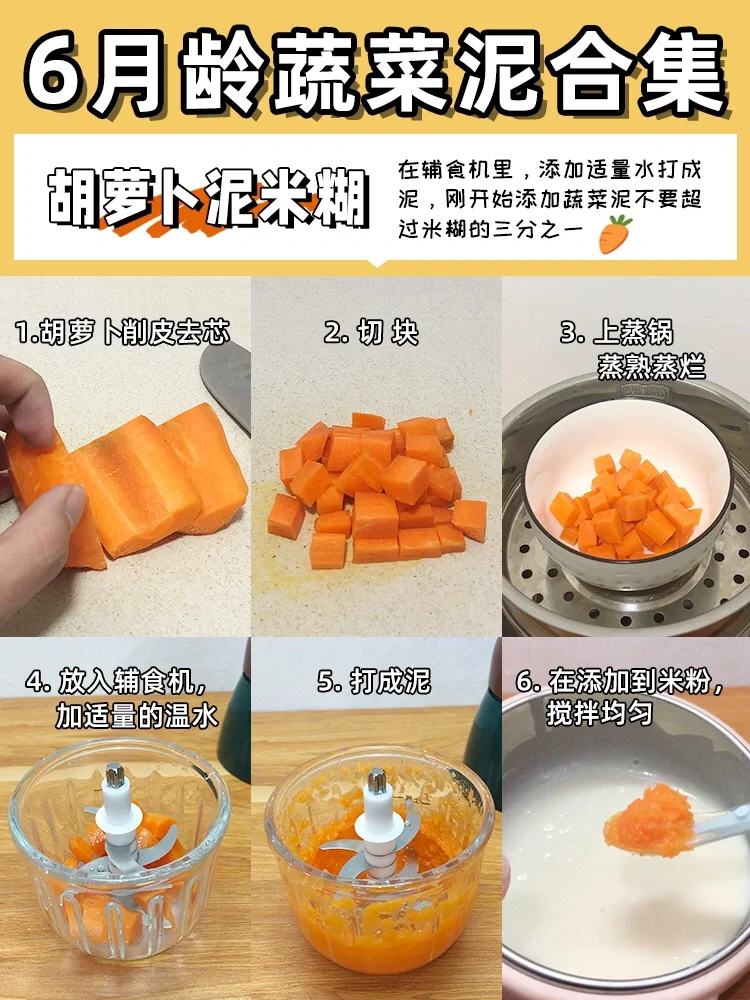 六月龄辅食蔬菜泥做法合集｜新手爸妈收藏🔥