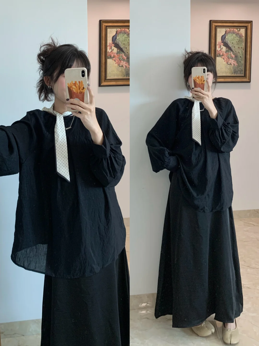 一身黑这套真的气场很足！孕妈的早春