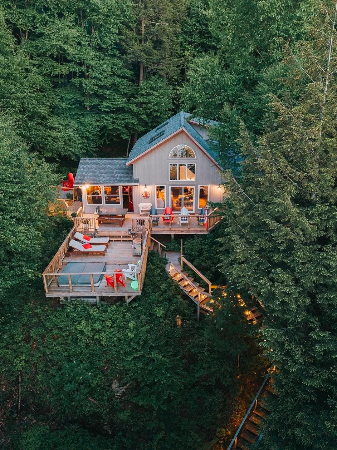 加拿大逃离城市计划🍁森林湖畔全景度假屋